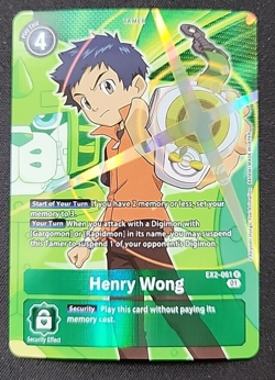 HENRY WONG EX2-061 ALTERNATE ART, 2022 ONE PIECE CARD GAME, EX2 DIGITAL HAZARD - Image 1