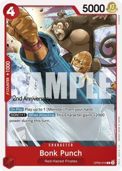 NM-Mint, English One Piece Bonk Punch - OP09-010 - C (2nd Anniversary Tournament - Image 1