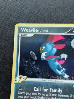 Mint Pokemon Weavile G Holo Card 17/127 Platinum - Image 2
