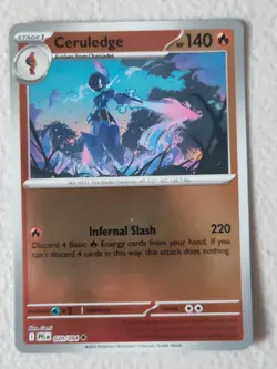 Charcadet Ceruledge - 019/094 20 - Phantasmal Flames - Rev Holo LP Pokemon Cards - Image 4