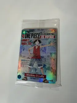 Monkey.D.Luffy (College Basketball US Voyage) P-055 One Piece Promotion Card - Image 1