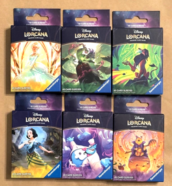 Disney Lorcana Deck Sleeves Lot Of 6 NIP (65 Card Sleeves Per Box) - Image 2