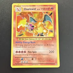 Pokemon Charizard Holo Rare 150 HP Evolutions 11/108 Pokemon TCG Card Stock - Image 1
