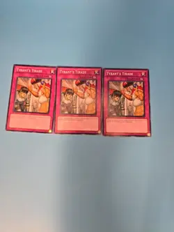 3x Yu-Gi-Oh! Tyrant’s Throes Trap Card X1 Lp Rare 1st Edition - Image 1