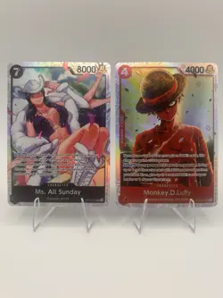 One Piece Cards Crocodile, Mihawk, Luffy, Boa Hancock Lot OP14 OP13 SR SEC - Image 4
