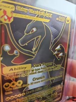 Shiny Charizard GX Black Foil Fan Art Vinyl Collector Pokemon Card 127/255 - Image 4