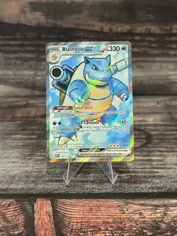 Pokemon TCG Blastoise EX 184/165 Ultra Rare Holo Card Scarlet Violet-151 - Image 1