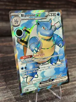Pokemon TCG Blastoise EX 184/165 Ultra Rare Holo Card Scarlet Violet-151 - Image 2