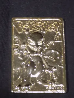 1999 MEWTWO #150 Gold Bar Card Limited Edition Burger King Gold Plated Pokemon - Image 1