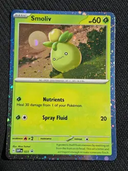Smoliv SVP 023 Cosmos Holo Black Star Promo Pokemon Card NEAR MINT NM - Image 1