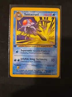 Pokemon Cards: Fossil 1st Edition Uncommon: Tentacruel 44/62 - Image 1