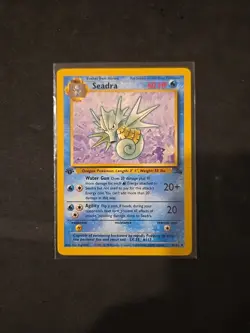 Pokemon Card 1st Edition Seadra 42/62 Fossil WOTC MINT/NM - Image 1