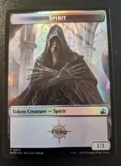 Spirit 0018 & Voja 0019 RVR Foil Token Ravnica Remastered Magic: The Gathering - Image 1