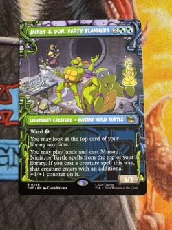 Mikey and Don Party Planners - Showcase - Teenage Mutant Ninja Turtles - MtG- NM - Image 1