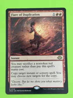 MTG Flare of Duplication NM Modern Horizons 3 rare red instant - Image 1