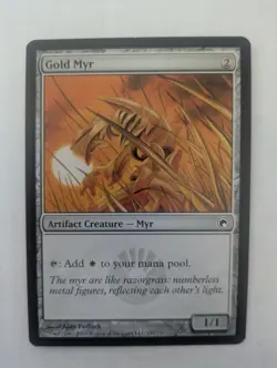 Gold Myr (157) – Scars of Mirrodin – LP – Magic the Gathering MTG - Image 1