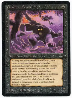 MTG Guardian Beast, Arabian Nights, Heavily Played, English - Image 1