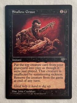 1x Shallow Grave Mirage MTG Magic the Gathering LP - Image 1