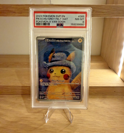 2023 Pokemon SVP EN-SV Black Star Promo #085 Pikachu with Grey Felt Hat PSA 8 Va - Image 1
