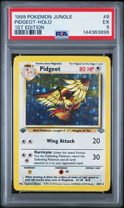 1999 POKEMON JUNGLE 1ST ED #8 PIDGEOT-HOLO PSA 5 - Image 1