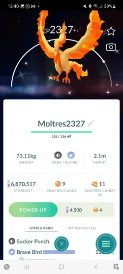 Pokemon Go Shiny Galerian Moltres - Image 1