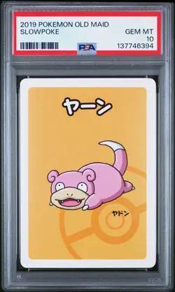 2019 POKEMON OLD MAID SLOWPOKE PSA 10 - Image 1