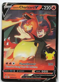 Lance's Charizard V - SWSH133 Promo Holo Sword & Shield Promo NM Pokemon - Image 1
