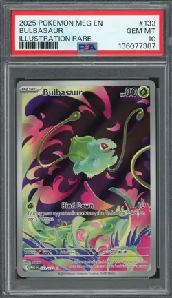 PSA 10 Bulbasaur (Illustration Rare) Mega Evolution 133/132 Pokemon Card B24 - Image 1
