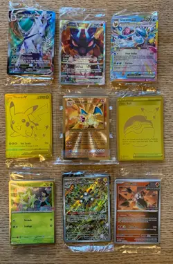 Big Pokemon Sealed Promos Bundle! All 9 Cards Pictured Charizard Gold Metal #4 - Image 1