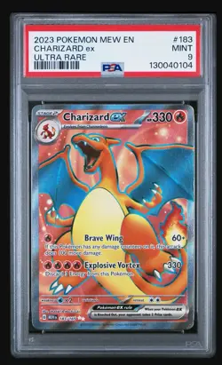 2023 Pokemon TCG Mew EN 151 Ultra Rare Full Art 183/165 Charizard PSA 9 - Image 1