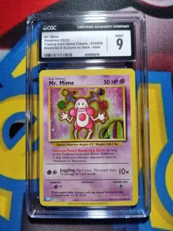 Mr. Mime Pokemon (2023) Blastoise & Suicune EX Deck 013/034 Holo CGC 9 - Image 1