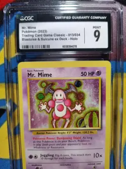 Mr. Mime Pokemon (2023) Blastoise & Suicune EX Deck 013/034 Holo CGC 9 - Image 2