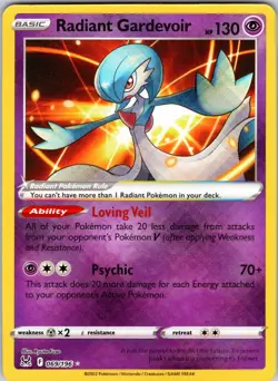 Radiant Gardevoir 069/196 SWSH11: Lost Origin Pokemon NM Holo - Image 1