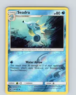 Pokemon TCG Seadra S&M Burning Shadows 30/147 Reverse Holo Uncommon Card NM - Image 1