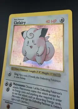 Pokemon Clefairy Shadowless 005/102 Base Set Holo Rare Card LP / NM - Image 2