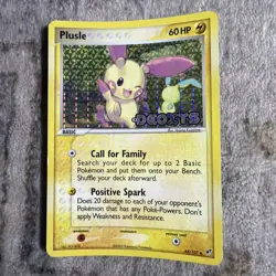 LP Plusle 44/107 EX Deoxys Reverse Holo Stamped Nintendo Pokemon Card - Image 1