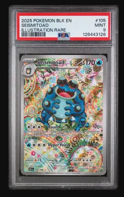 2025 POKEMON BLK EN-BLACK BOLT ILLUSTRATION RARE #105 SEISMITOAD PSA 9 - Image 1