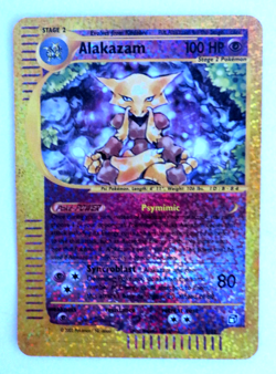 Pokemon Alakazam Aquapolis Reverse Holo Jumbo Box Topper 1/12 HP - Image 1