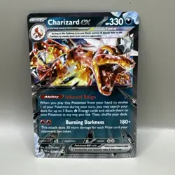 Pokemon TCG Charizard EX 54/91 Scarlet & Violet Paldean Fates Double Rare Holo - Image 1