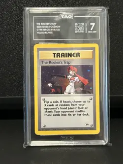 2000 POKEMON GYM HEROES #19 THE ROCKET'S TRAP-HOLO TAG NM! - Image 2