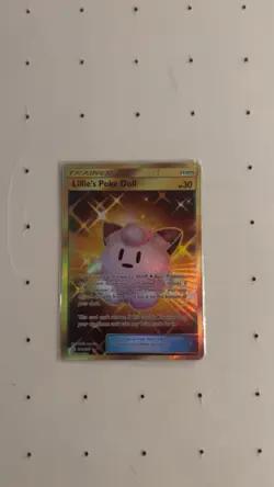 Pokemon TCG Lillie's Poke Doll 267/236 Cosmic Eclipse Secret Rare Gold - Image 1