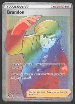 Brandon 203/195 Secret Rare Pokemon TCG Silver Tempest NM - Image 1