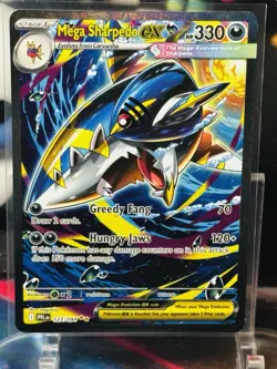2025 Pokemon Phantasmal Flames RARE #127 Mega Sharpedo EX HOLO SIR - Image 1