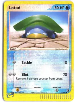 Lotad 67/100 Common Sandstorm Pokemon Reverse Holo - Image 1