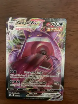 Pokemon TCG Gengar VMAX 157/264 Single Strike Fusion Strike Ultra Rare NM - Image 1