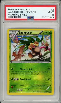 2015 Pokemon XY Roaring Skies Exeggutor Reverse Foil Holo #2 PSA 9 Pop 5 - Image 1
