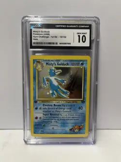 Pokemon 2000 Gym Challenge Misty's Golduck 1st Ed Holo CGC 10 12/132 - Image 1