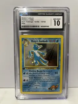 Pokemon 2000 Gym Challenge Misty's Golduck 1st Ed Holo CGC 10 12/132 - Image 2