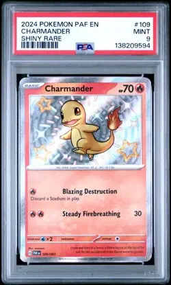 PSA MINT 9 - Charmander #109 Pokemon SV: Paldean Fates Holo - Image 1