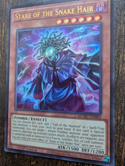 Yugioh - Stare of The Snake Hair Ultra Rare MZMU-EN003, Near Mint, 1st Edition - Image 2